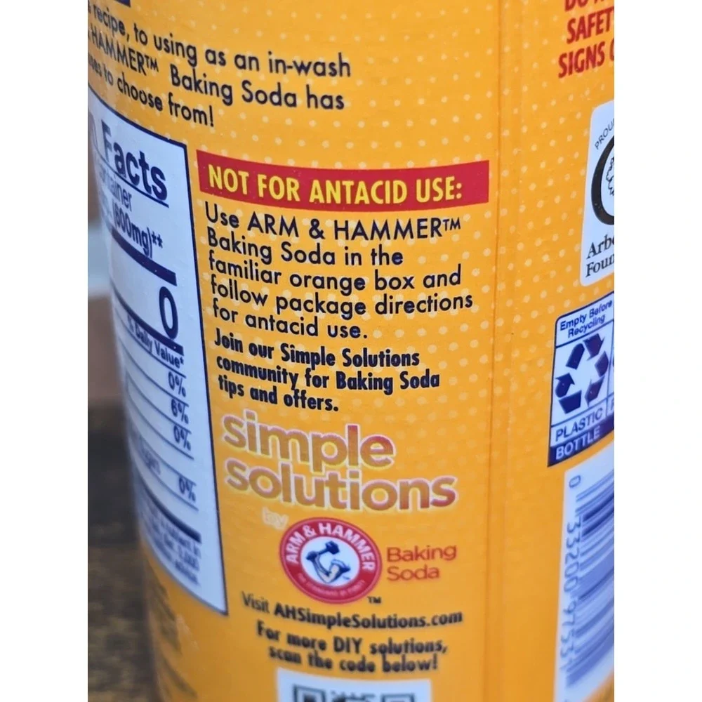 Arm & Hammer Pure Baking Soda, 12 Oz Shake/Spoon Option Pack of 4 New, Free Ship